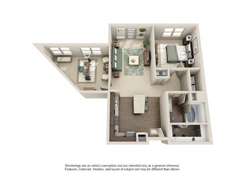 Floorplan_A3s at The Atlantic Highland Park, Dallas
